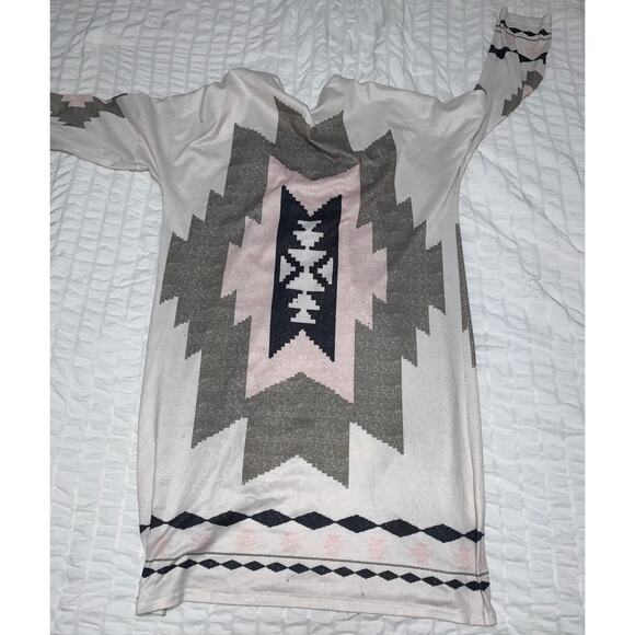Women’s Aztec Open Front Tribal Print Cardigan Size 2XL - Picture 4 of 8